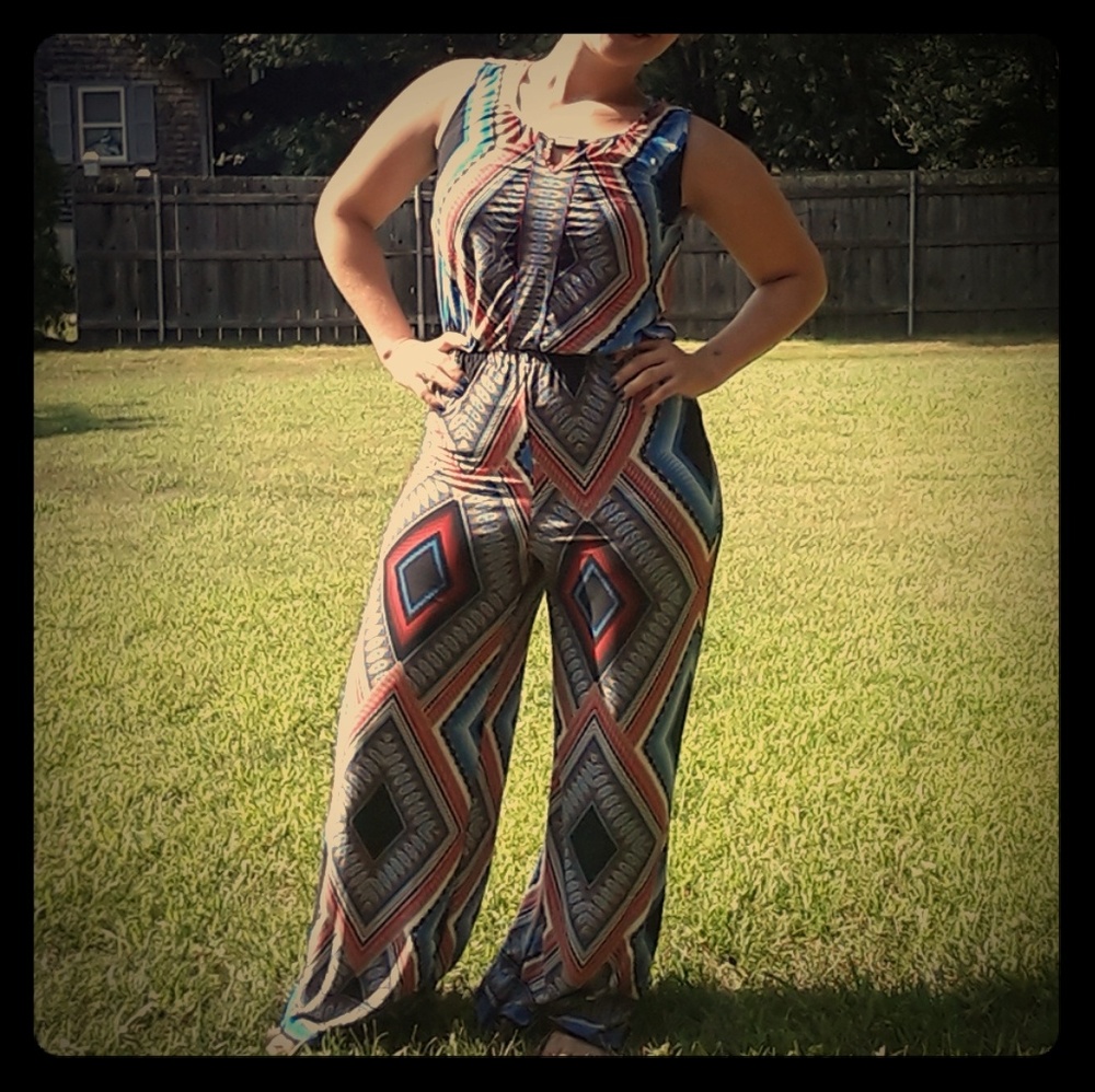 Wide leg romper